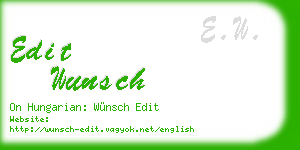 edit wunsch business card