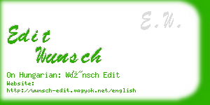 edit wunsch business card